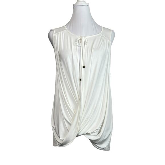 🆕 Ella Moss Drape Top Womens Size S Ivory Soft Viscose Blend Luxurious Y2K NWT - Picture 1 of 9